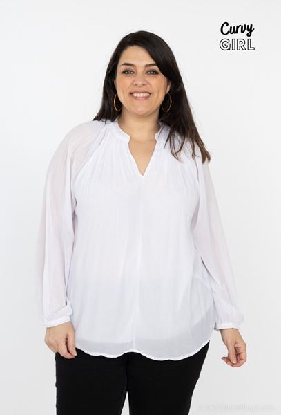 Immagine di PLUS SIZE CHIFFON PLAIN TOP